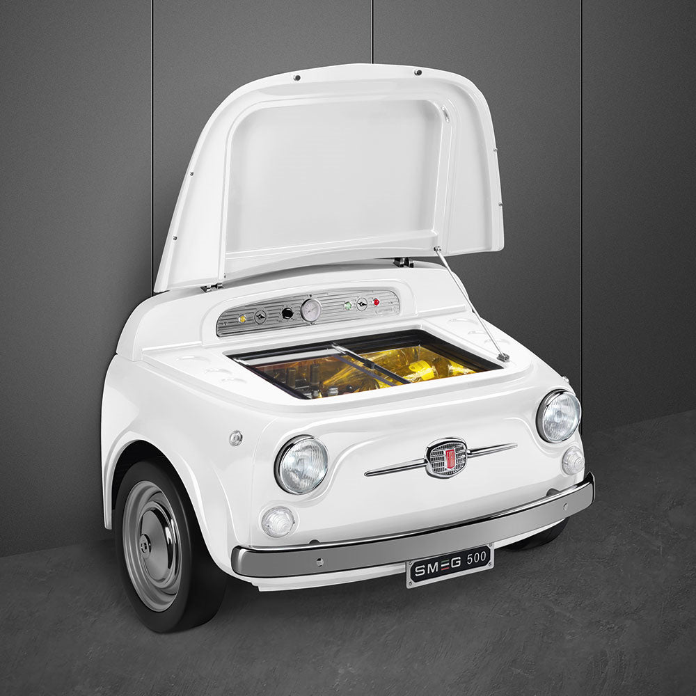 Smeg SMEG500B 50s Retro Style FIAT 500 Refrigerator, White