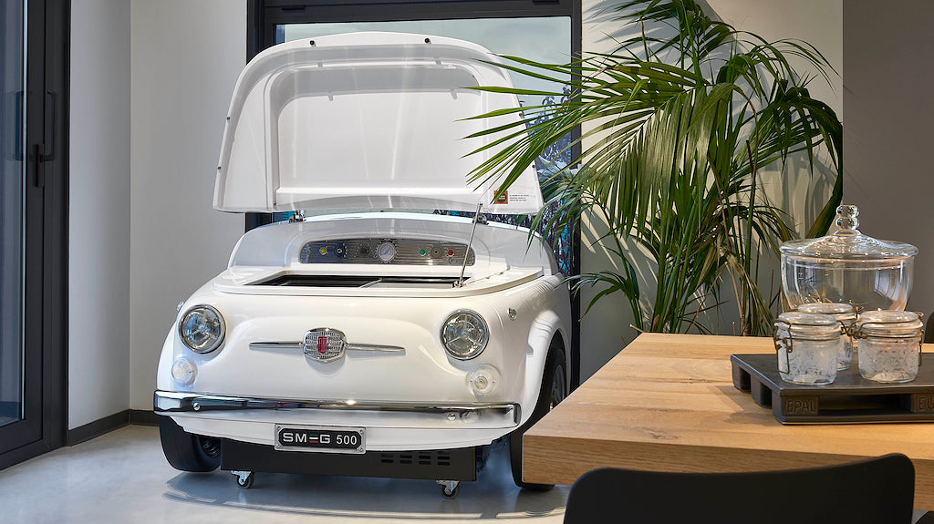 Smeg SMEG500B 50s Retro Style FIAT 500 Refrigerator, White