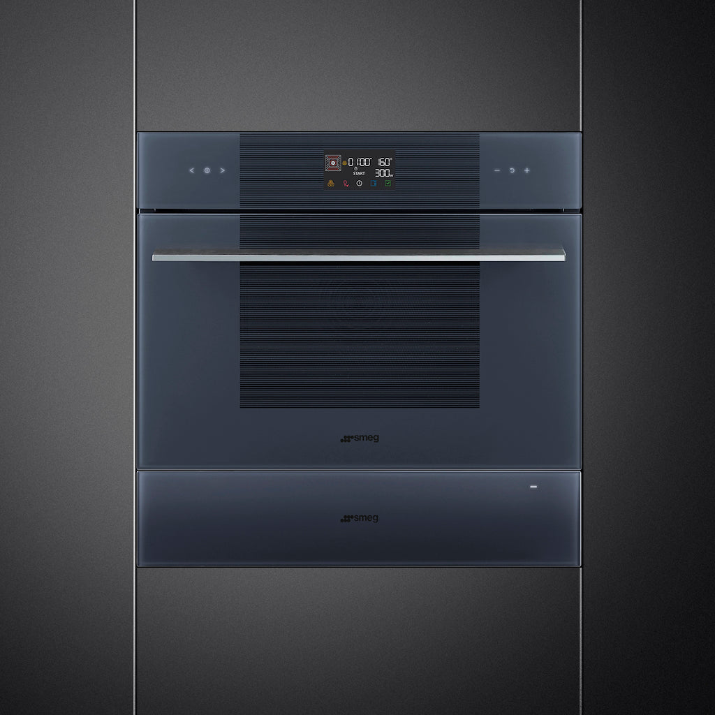 Smeg SO4102M1G 45cm Linea Combi Microwave, Neptune Grey