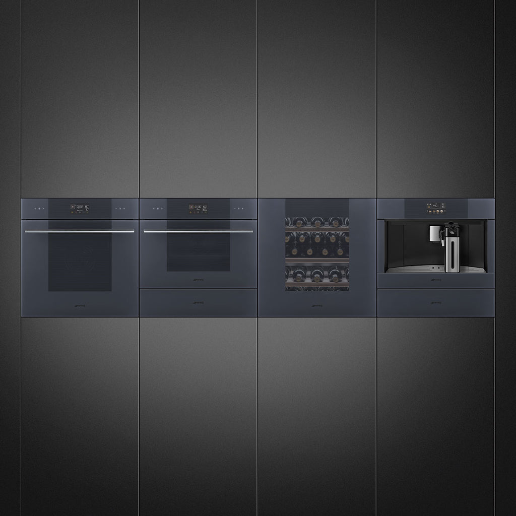 Smeg SO4102M1G 45cm Linea Combi Microwave, Neptune Grey