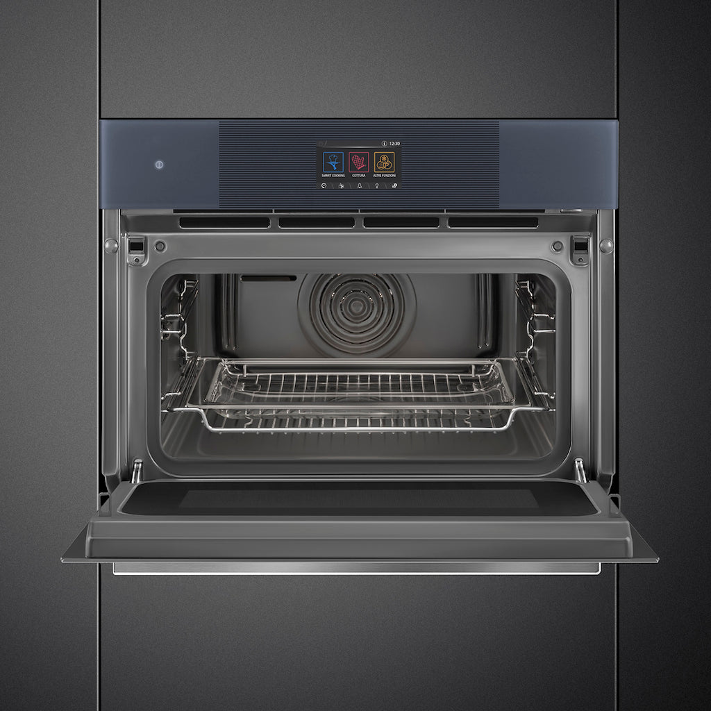 Smeg SO4104APG 45cm Linea Omnichef Oven, Neptune Grey