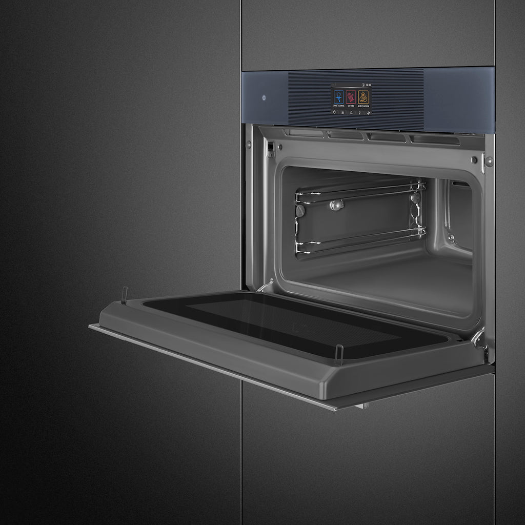 Smeg SO4104APG 45cm Linea Omnichef Oven, Neptune Grey
