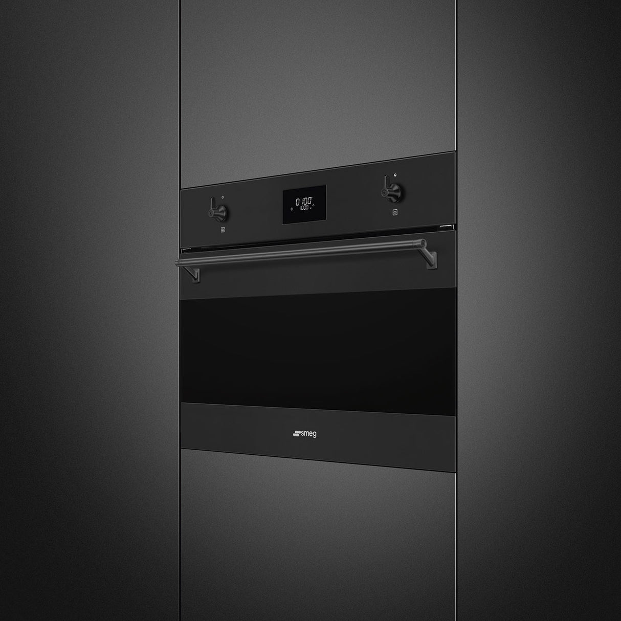 Smeg SO4301M1N Classic Built-In Compact Oven - Black