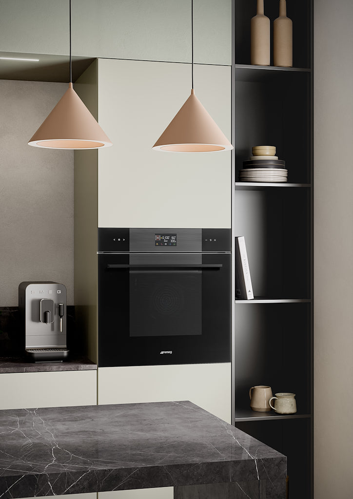 Smeg SO6102M2B3 60cm Linea Speedwave XL Combi Microwave , Black