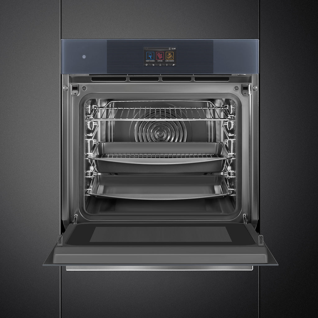 Smeg SO6104APG 60cm Linea Omnichef Single Oven, Neptune Grey