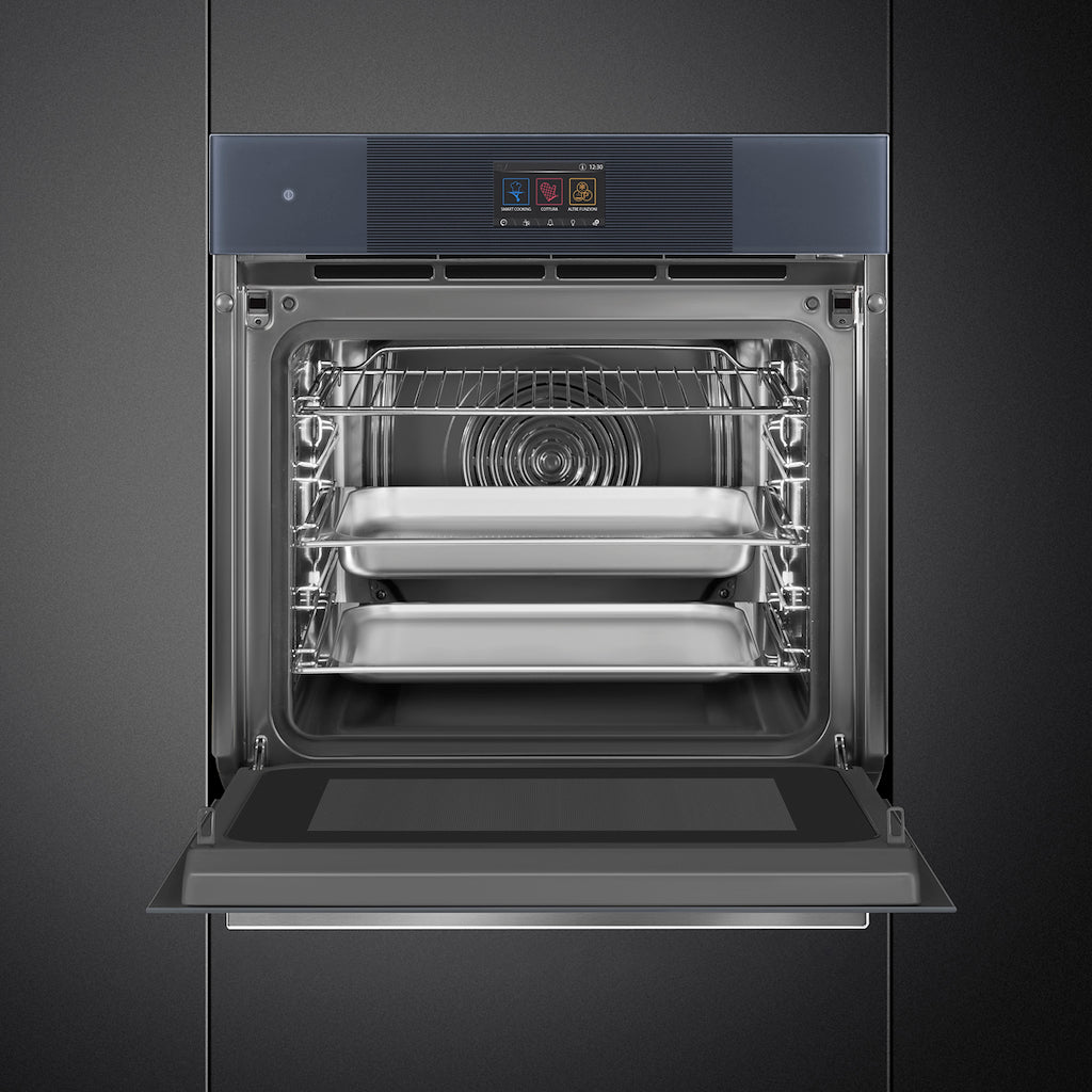Smeg SO6104APG 60cm Linea Omnichef Single Oven, Neptune Grey