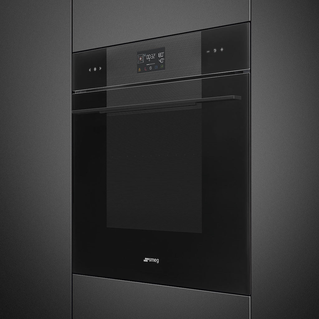 Smeg SOP6102S2PB3 60cm Linea Pyrolytic SteamOne Oven, Black