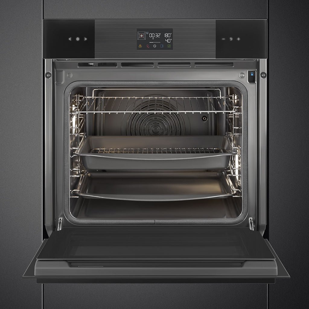 Smeg SOP6102S2PB3 60cm Linea Pyrolytic SteamOne Oven, Black