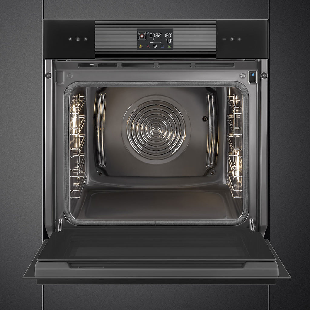 Smeg SOP6102S2PB3 60cm Linea Pyrolytic SteamOne Oven, Black