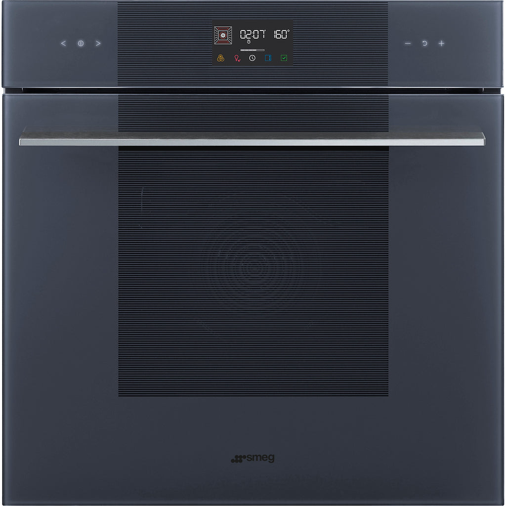 Smeg SOP6102TG 60cm Linea Pyrolytic Single Oven, Neptune Grey
