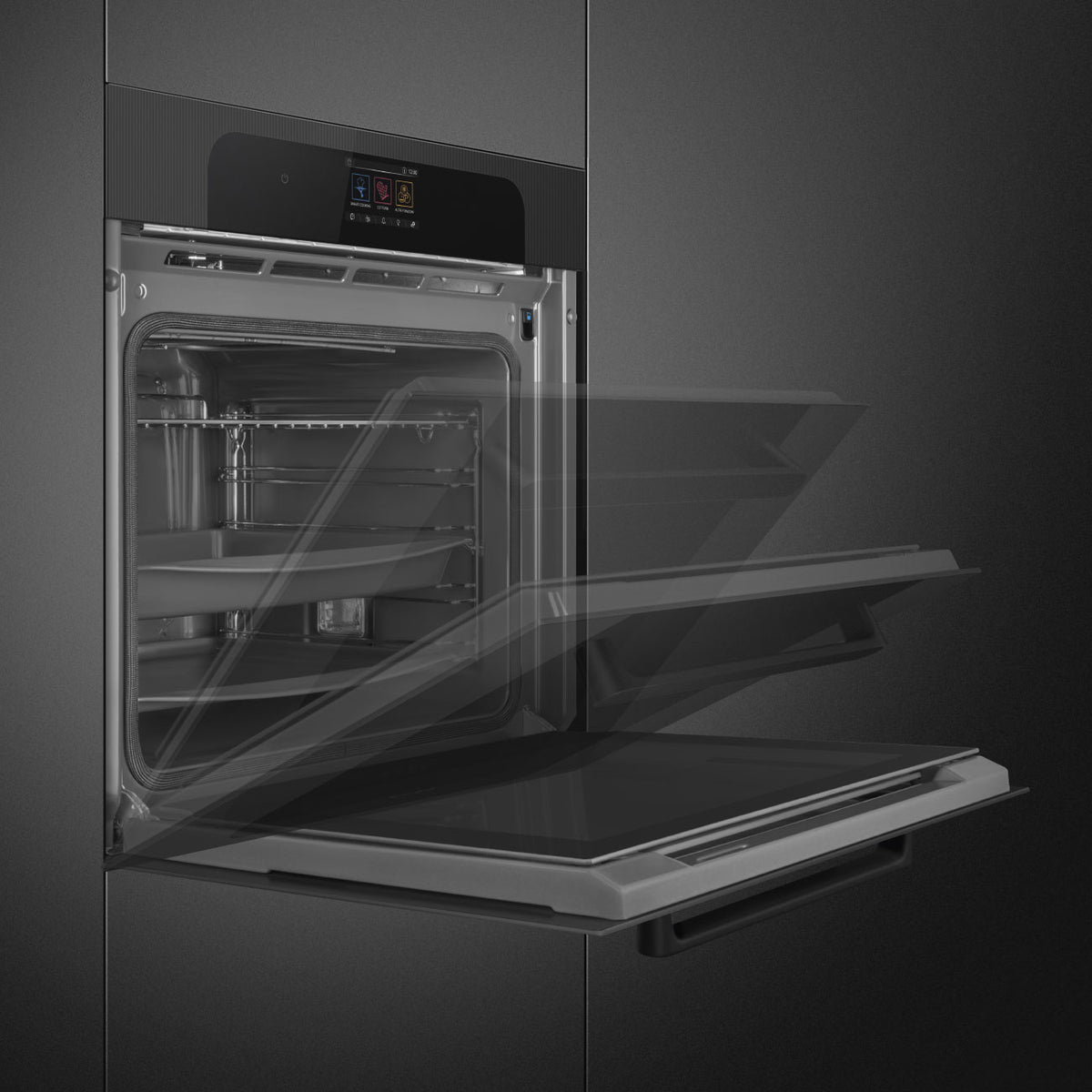 Smeg SOP6204S2PBI Pyrolytic Steam Oven - Black