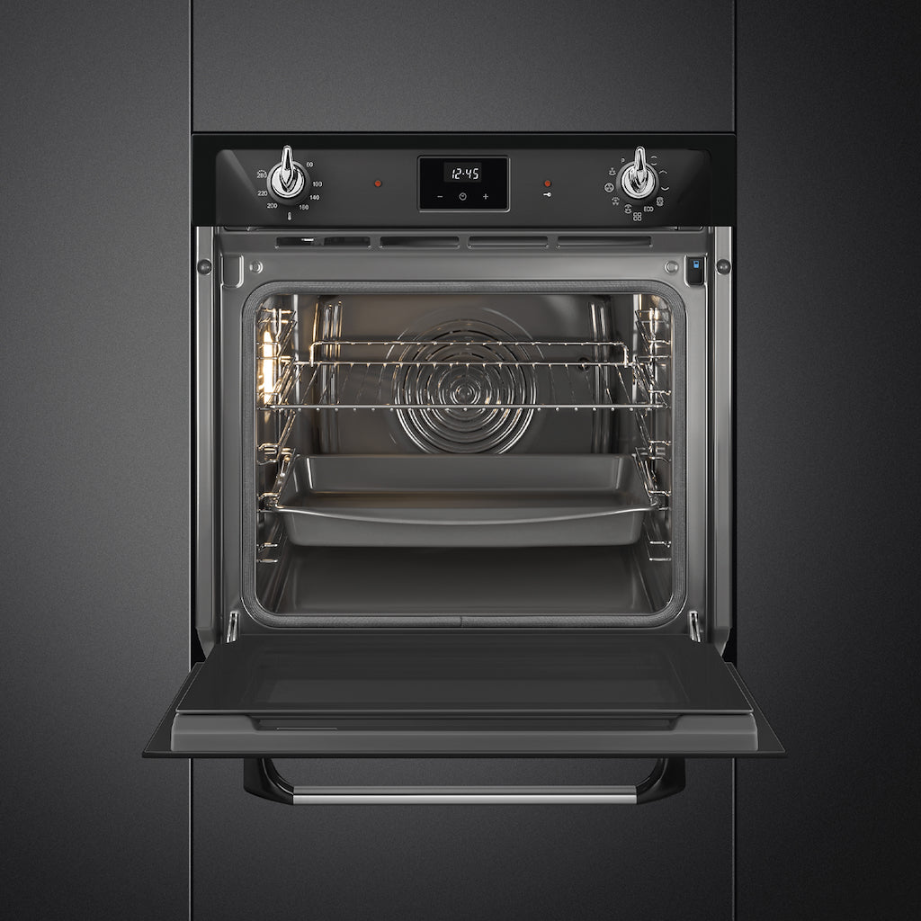 Smeg SOP6900TN 60cm Victoria Pyrolytic Single Oven, Black