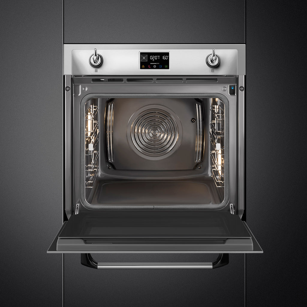 Smeg SOP6902S2PX 60cm Victoria Pyrolytic SteamOne Single Oven, Stainless Steel