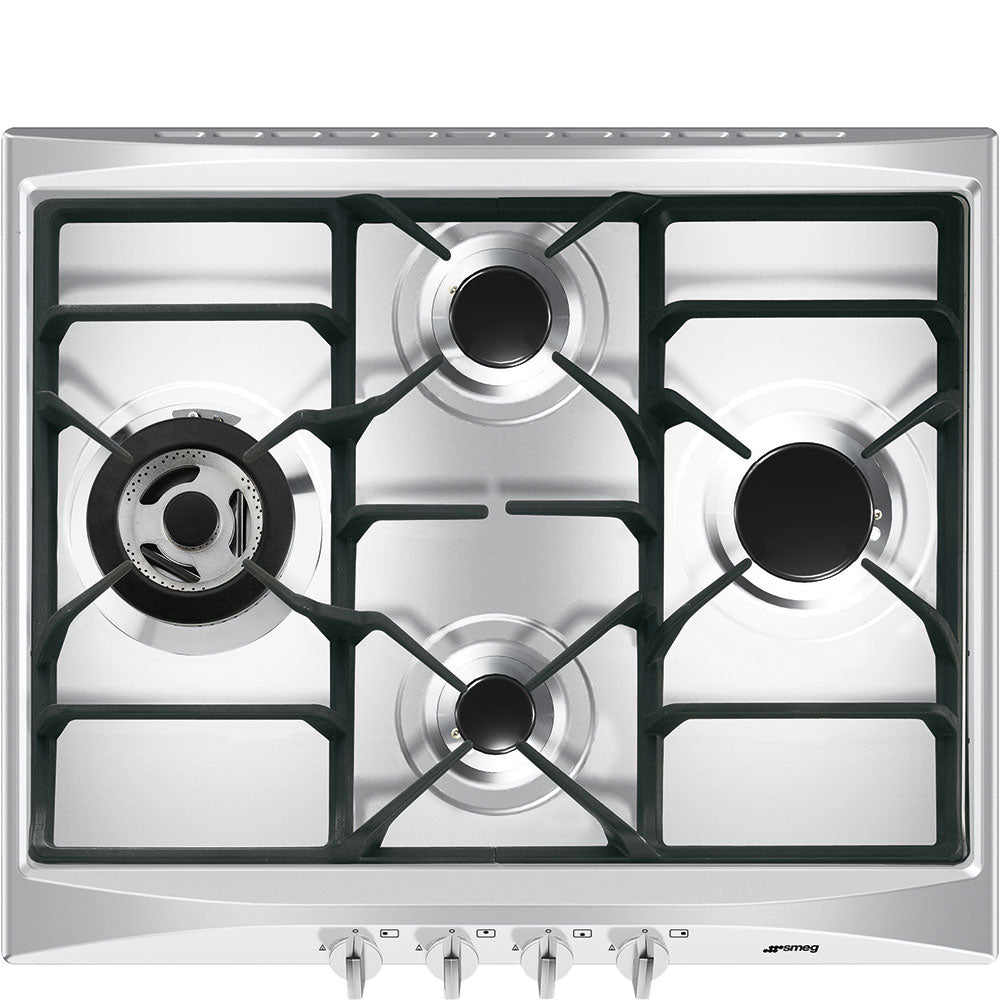 Smeg SR264XGH2 60cm Cucina Gas Hob, Stainless Steel