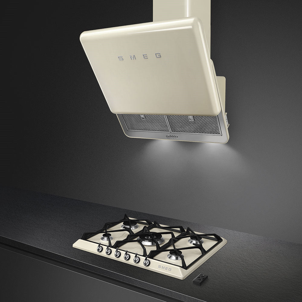 Smeg SR975PGH 69cm Victoria Gas Hob, Cream
