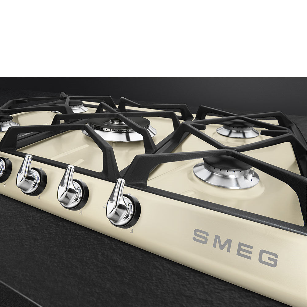 Smeg SR975PGH 69cm Victoria Gas Hob, Cream