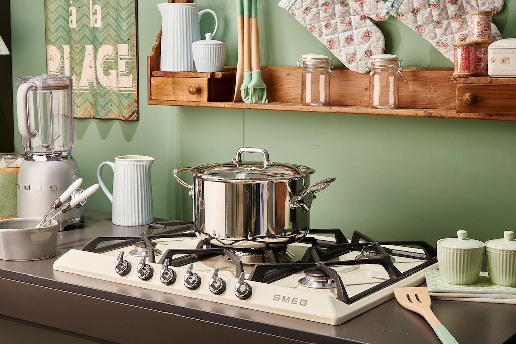 Smeg SR975PGH 69cm Victoria Gas Hob, Cream