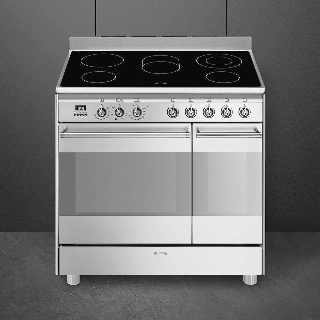 Smeg SUK92CMX9 90cm Concert Electric Range Cooker, Stainless Steel