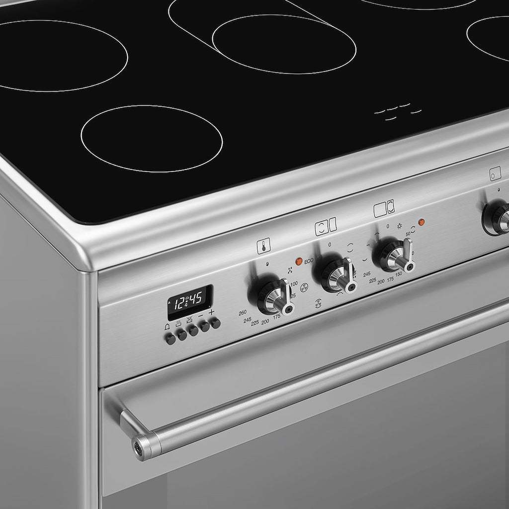 Smeg SUK92CMX9 90cm Concert Electric Range Cooker, Stainless Steel