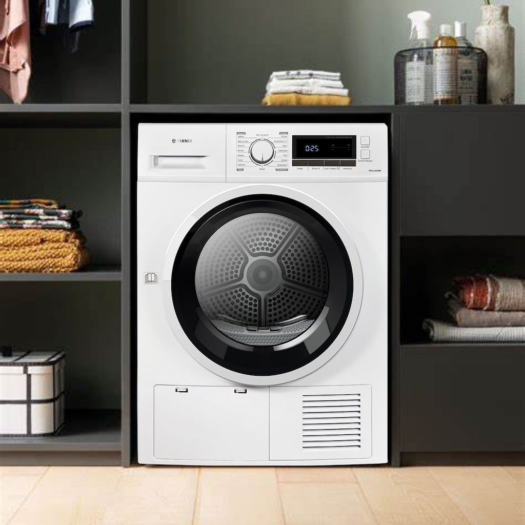 Teknix TK2CLED8W 8kg Condenser Tumble Dryer - White