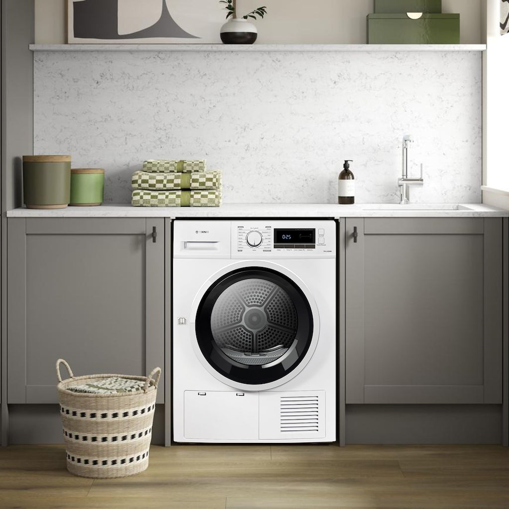 Teknix TK2CLED8W 8kg Condenser Tumble Dryer - White