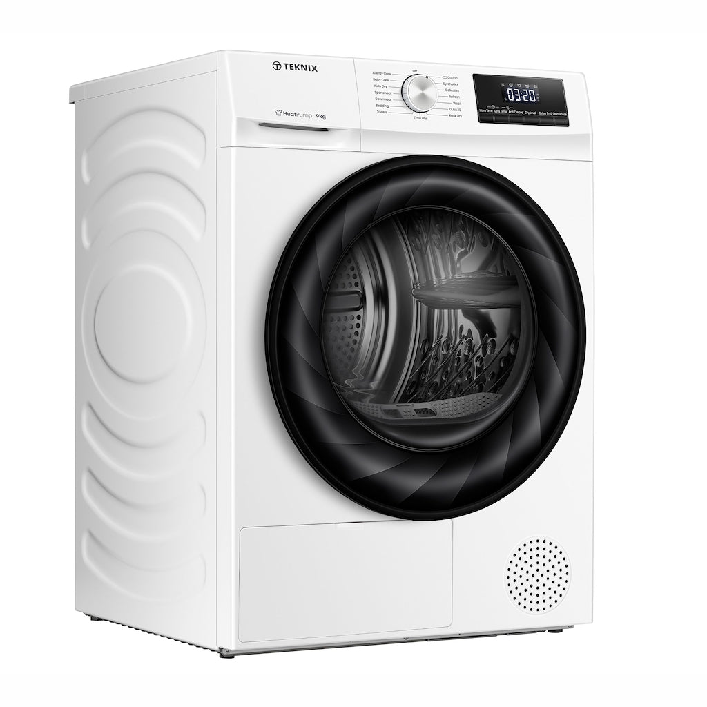 Teknix TK2HP9HW 9kg Heat Pump Tumble Dryer - White