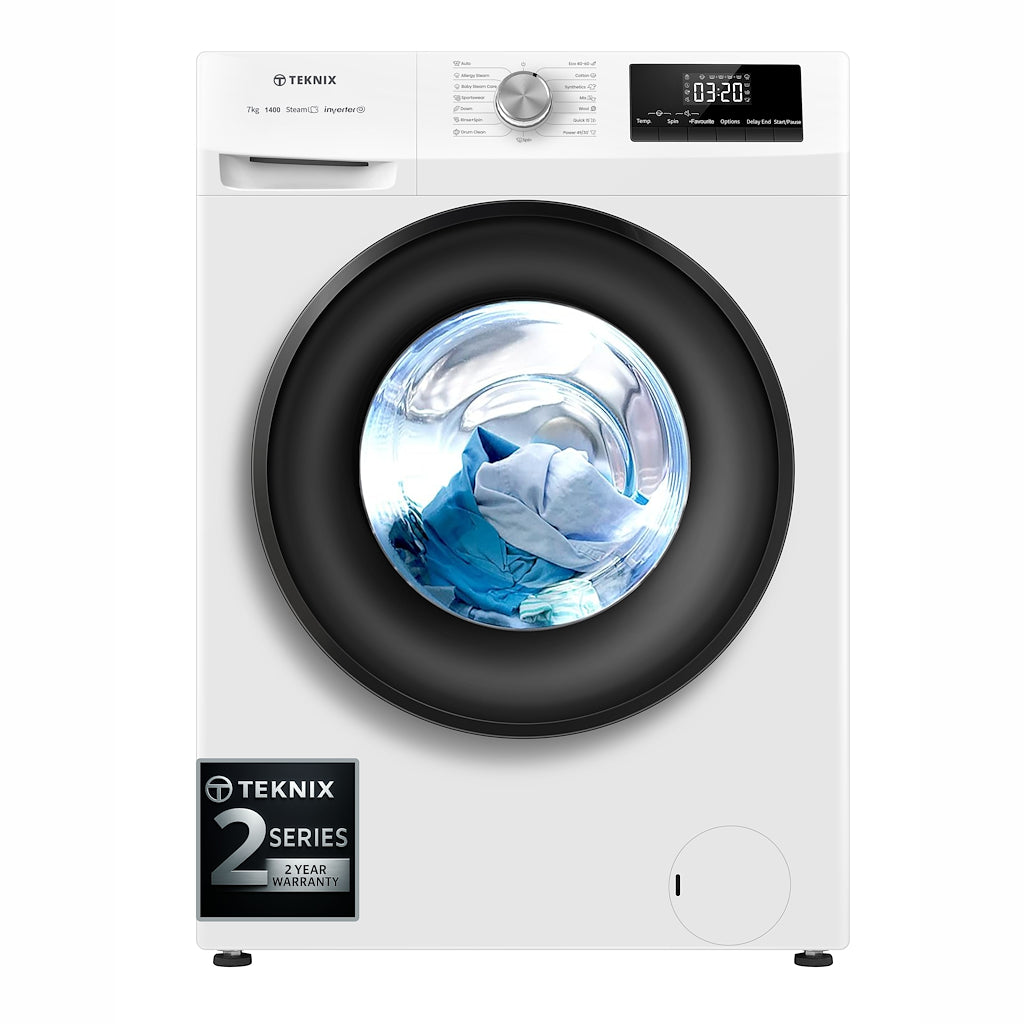 Teknix TK2W714HW 7kg Washing Machine with 1400rpm Spin - White