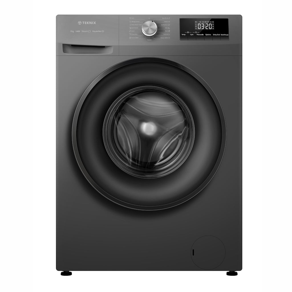 Teknix TK2W814HS 8kg Washing Machine with 1400rpm Spin - Graphite