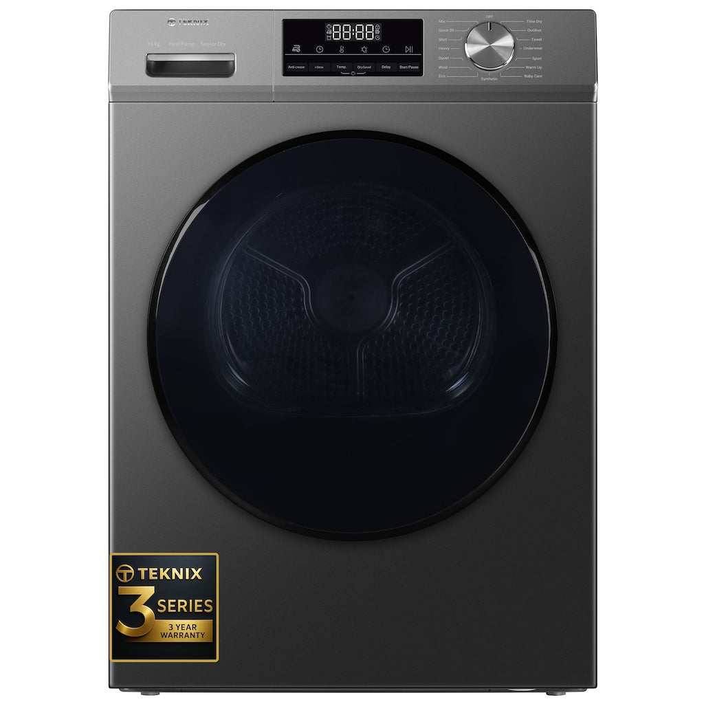 Teknix TK3HP10XS 10kg Heat Pump Tumble Dryer - Titanium
