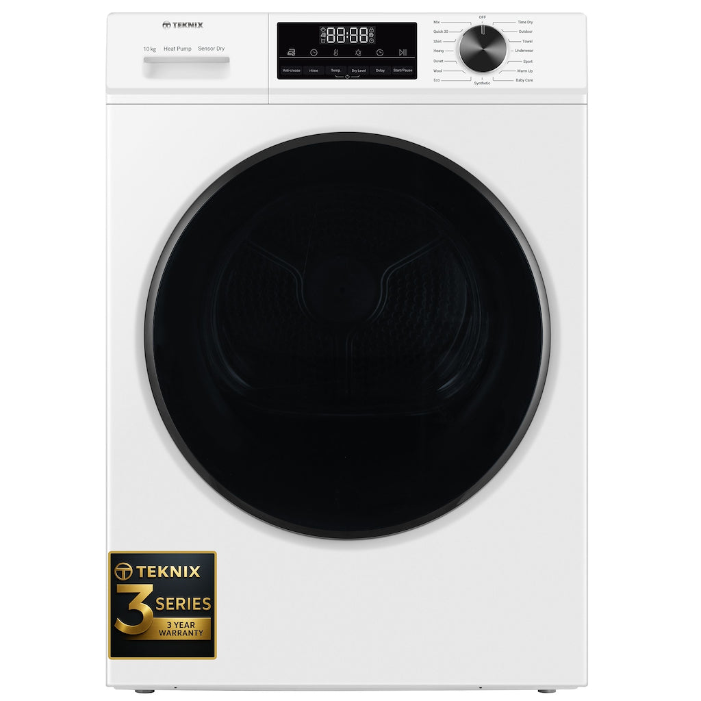 Teknix TK3HP10XW 10kg Heat Pump Tumble Dryer - White