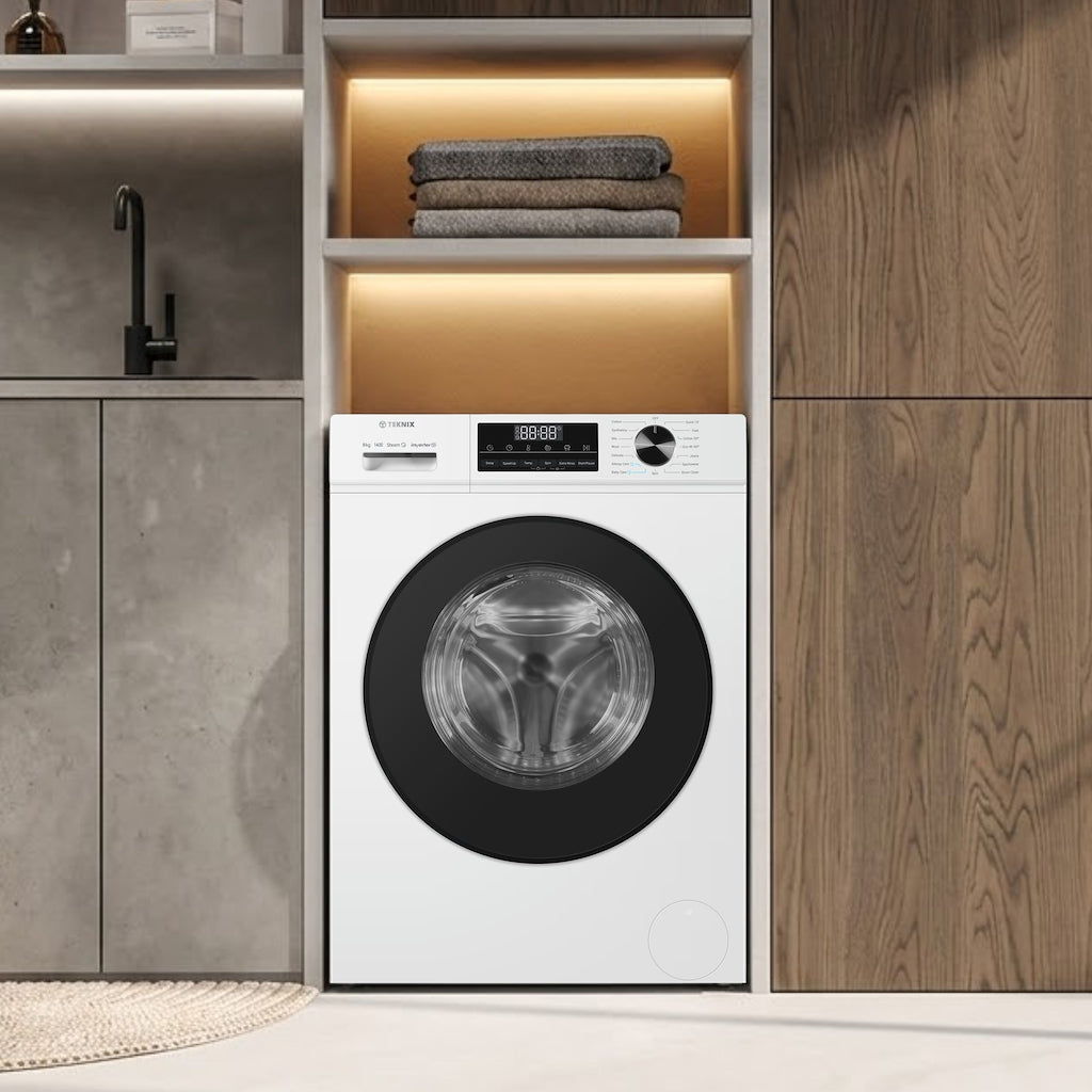 Teknix TK3W1014XW 3 Series 10kg Washing Machine with 1400rpm Spin - White