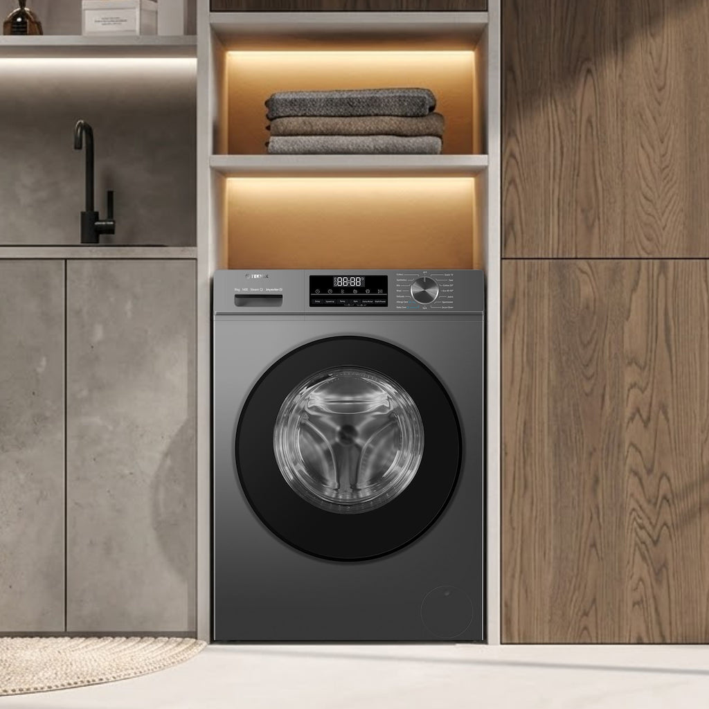 Teknix TK3W814XS 3 Series 8kg Washing Machine with 1400rpm Spin - Titanium