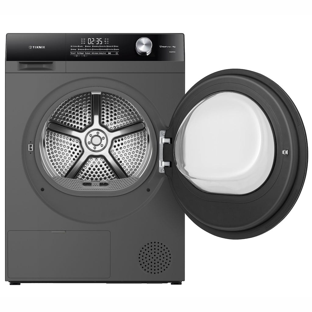 Teknix TK5HP9HS 5 Series 9kg Heat Pump Tumble Dryer - Titanium