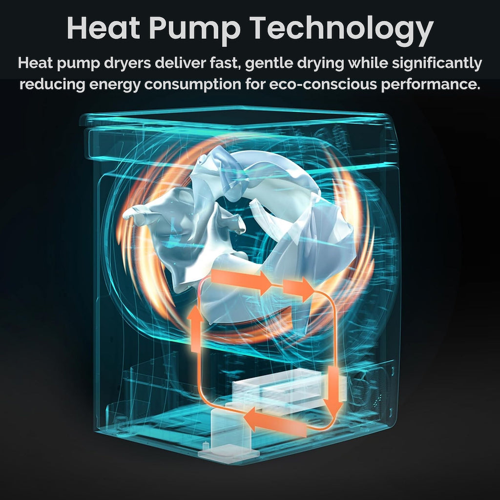 Teknix TK5HP9HS 5 Series 9kg Heat Pump Tumble Dryer - Titanium