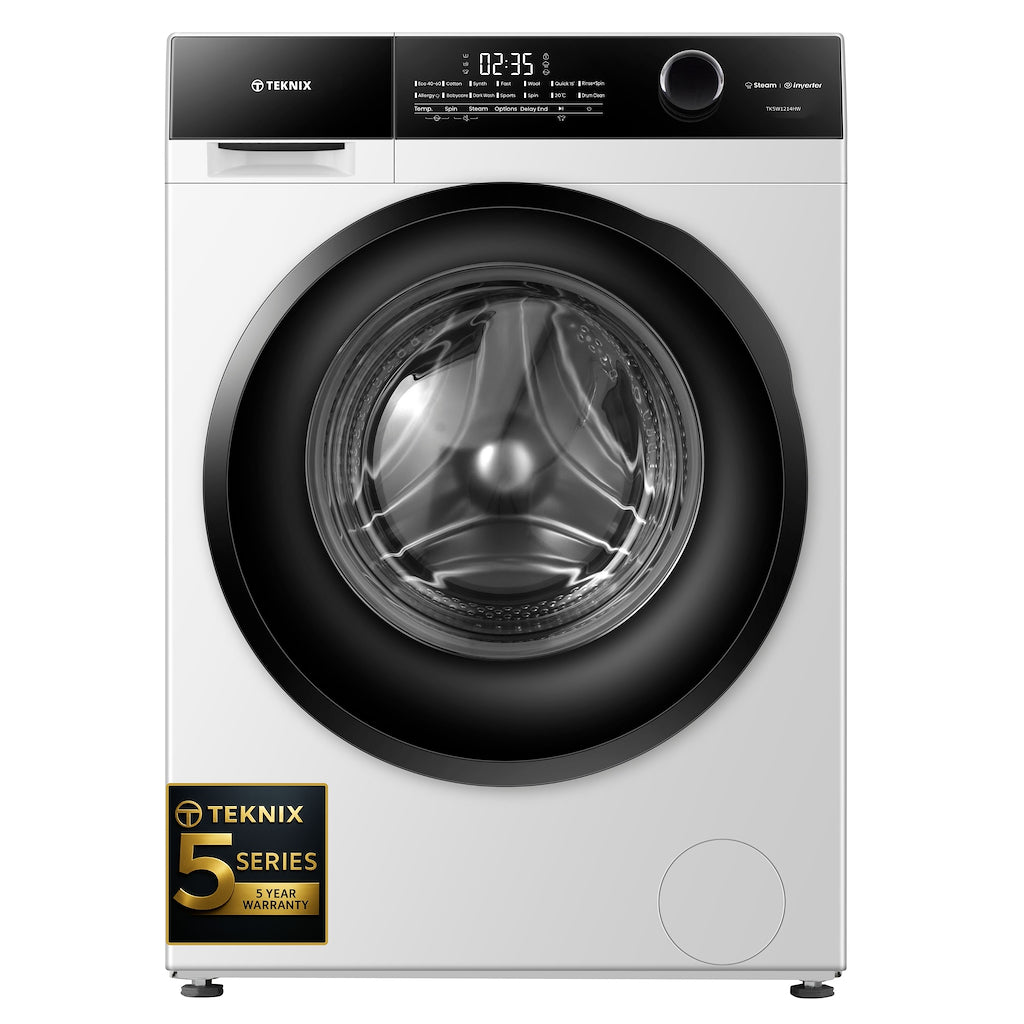 Teknix TK5W1214HW 5 Series 12kg Washing Machine with 1400rpm Spin - White