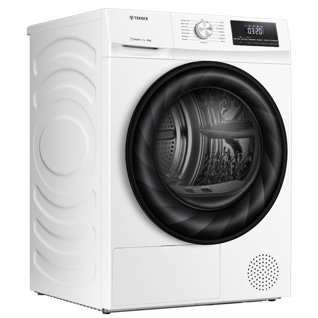 Teknix TKHP8HW 8kg Heat Pump Tumble Dryer - White