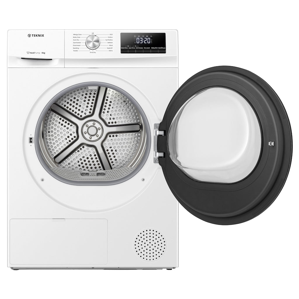 Teknix TKHP8HW 8kg Heat Pump Tumble Dryer - White