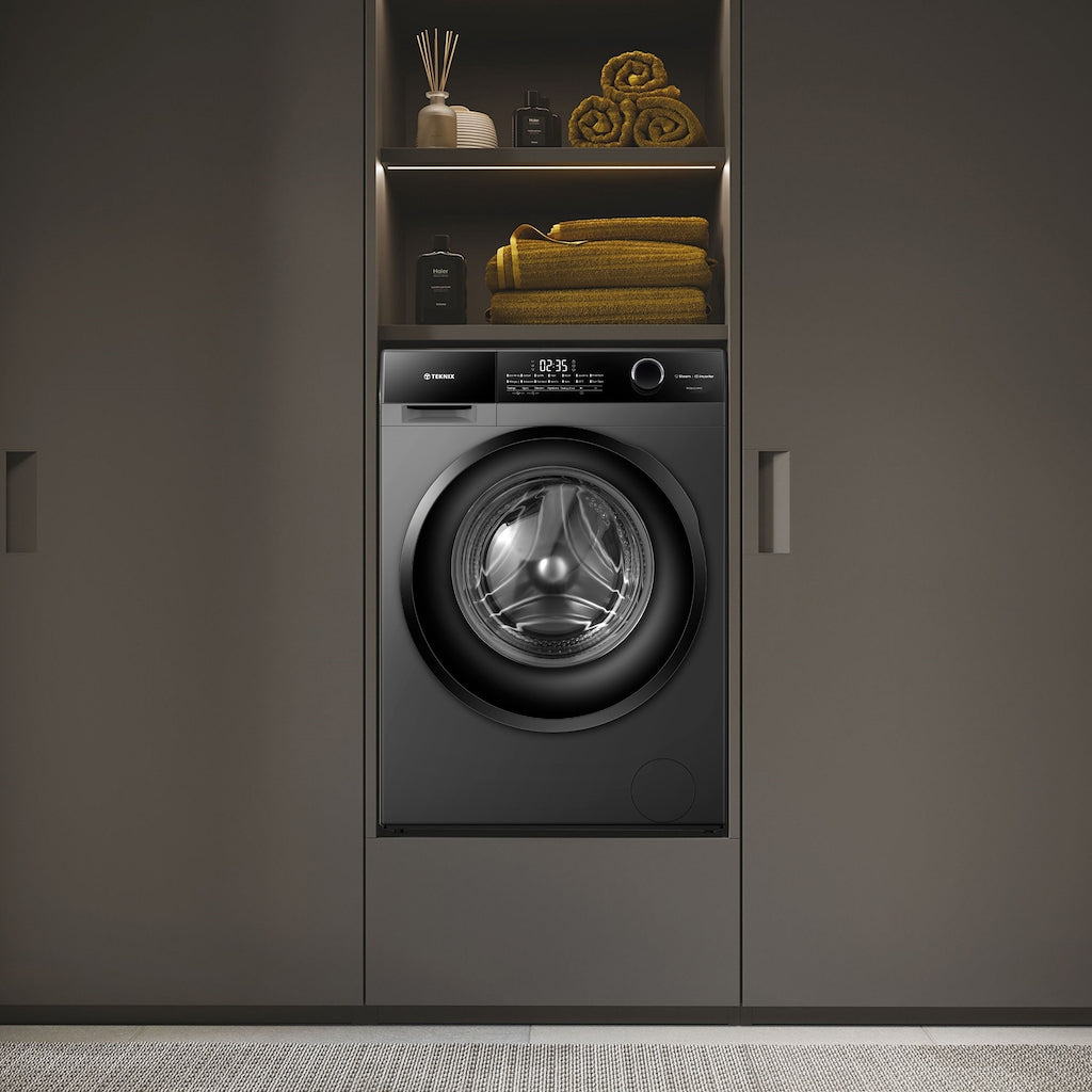Teknix TK5W1214HS 5 Series 12kg Washing Machine with 1400rpm Spin - Graphite