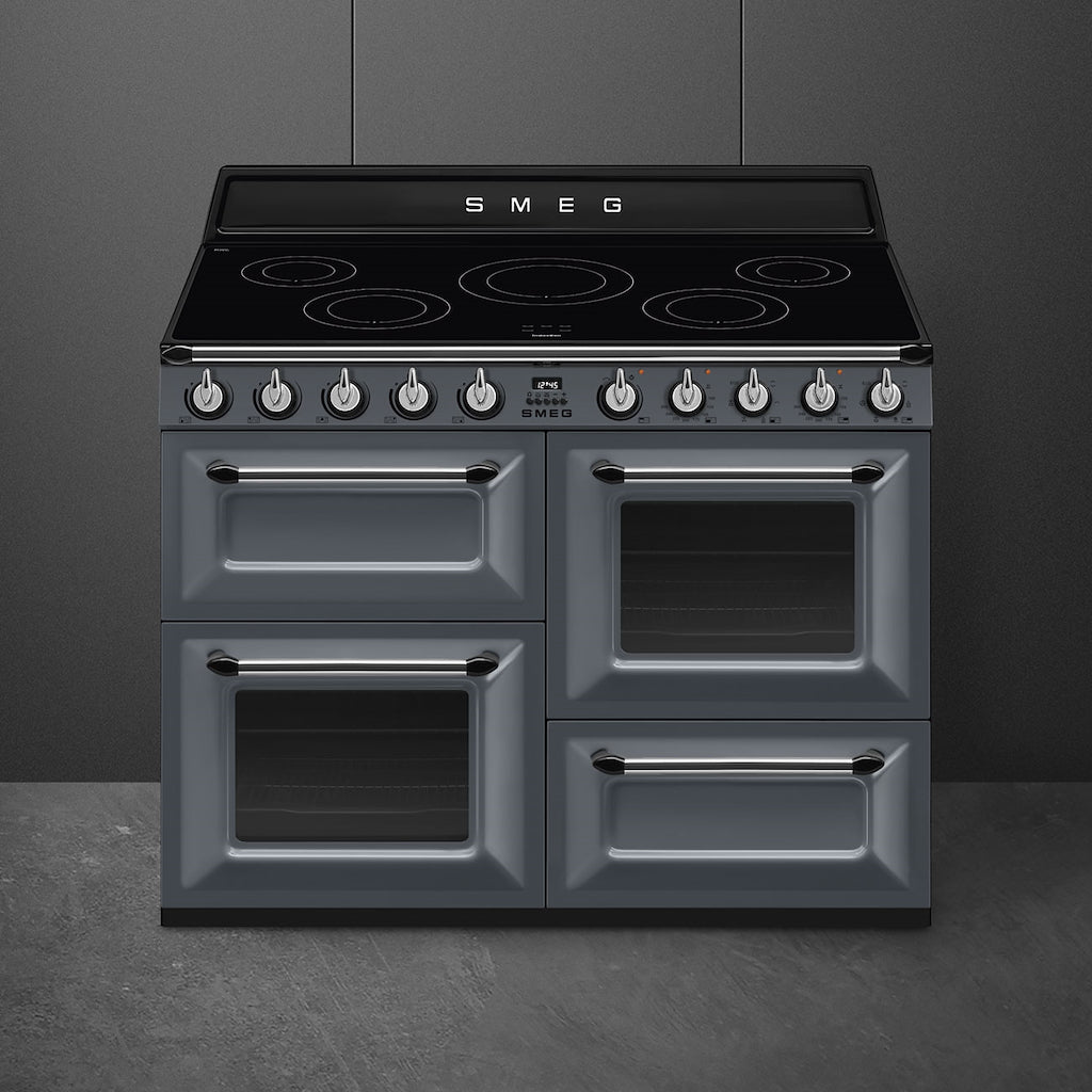 Smeg TR4110IGR2 110cm Victoria Electric Range Cooker, Slate Grey