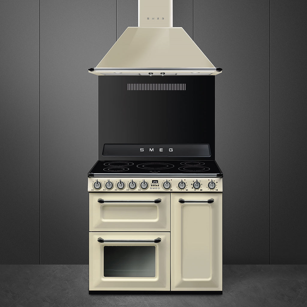 Smeg TR93IP2 90cm Victoria Electric Range Cooker, Cream