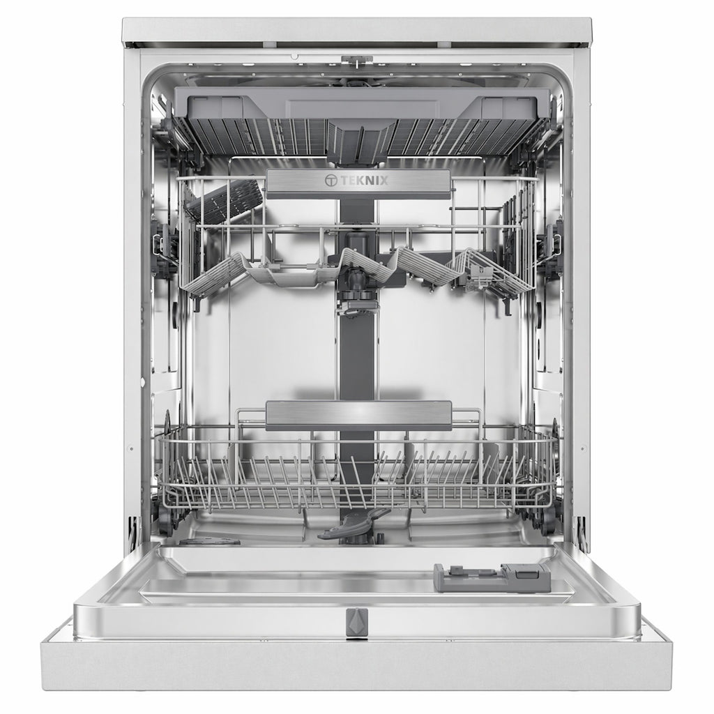 Teknix TX3FD618S 3 Series Freestanding 60cm Dishwasher - 15 Place Settings - Energy Class C - Silver