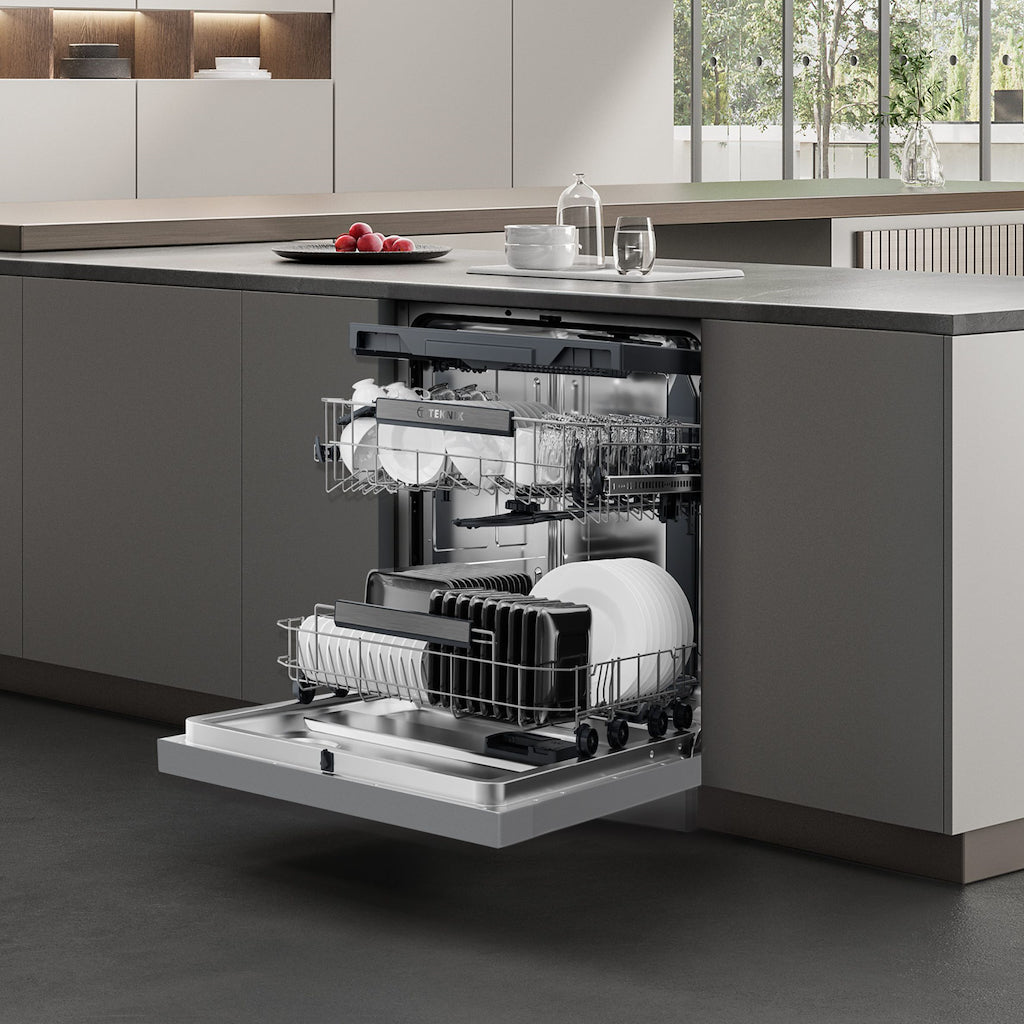 Teknix TX3FD618S 3 Series Freestanding 60cm Dishwasher - 15 Place Settings - Energy Class C - Silver
