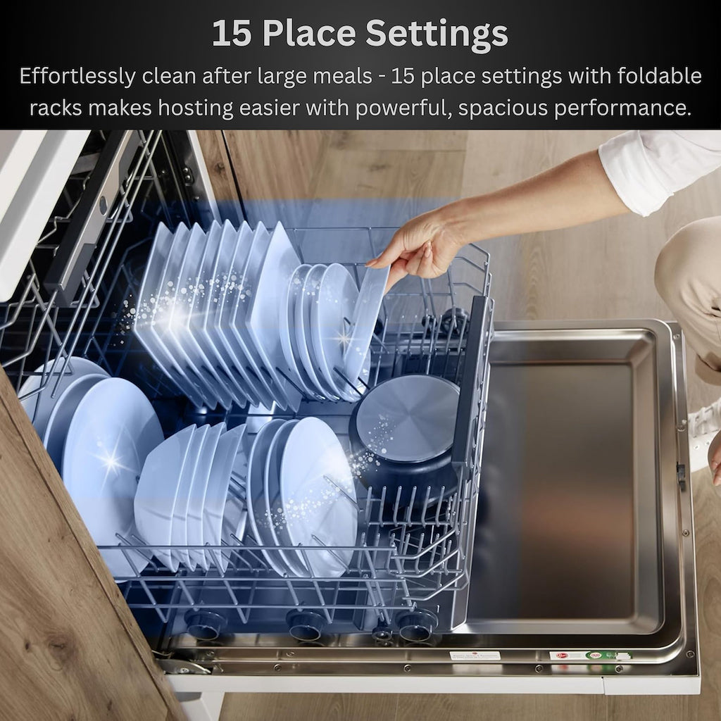 Teknix TX3FD618S 3 Series Freestanding 60cm Dishwasher - 15 Place Settings - Energy Class C - Silver