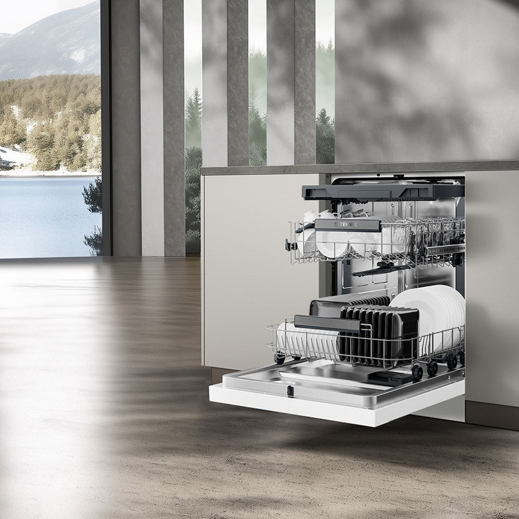 Teknix TX3FD618W 3 Series Freestanding 60cm Dishwasher - 15 Place Settings - Energy Class C - White
