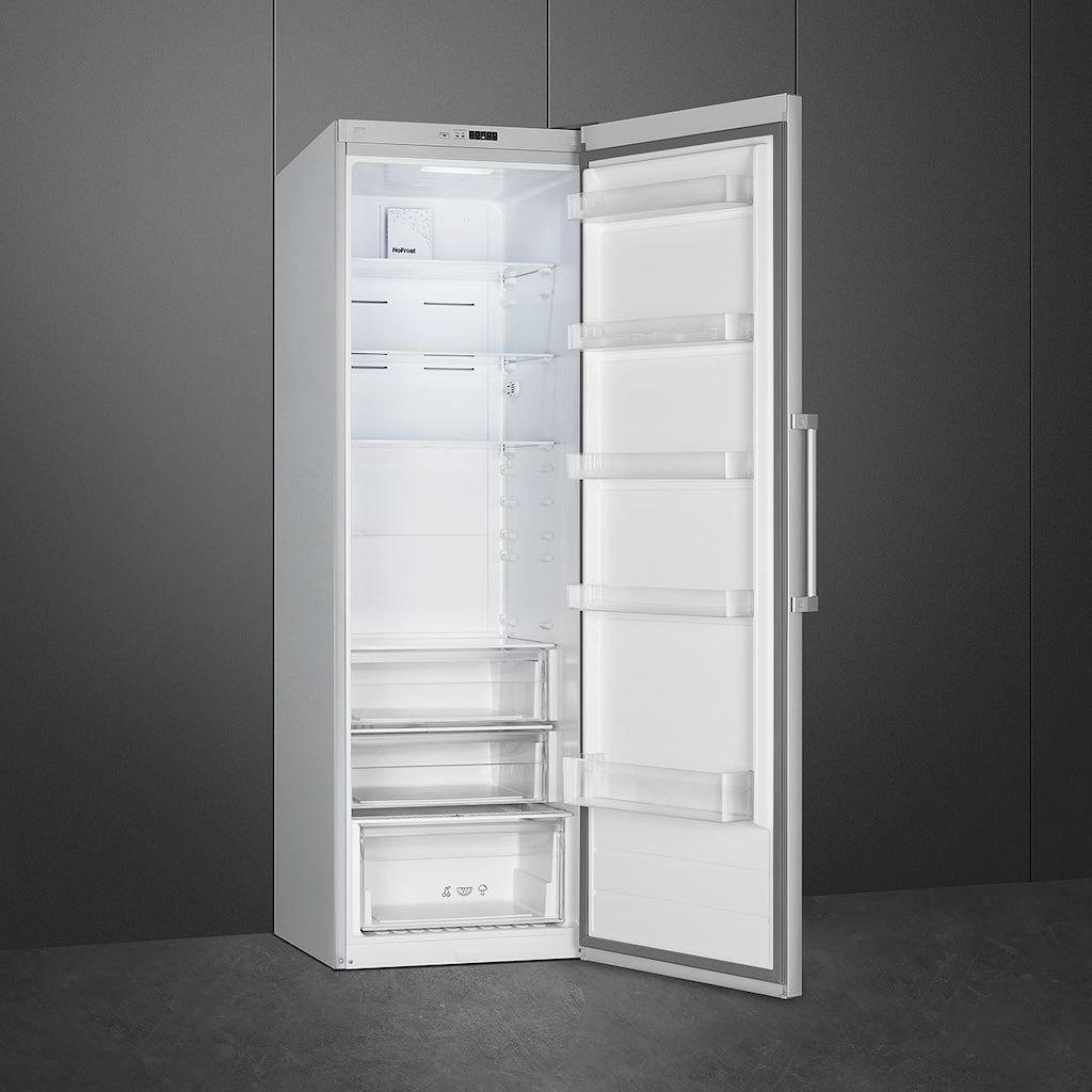 Smeg UKFS18EV2HX 60cm Larder Fridge, Stainless Steel