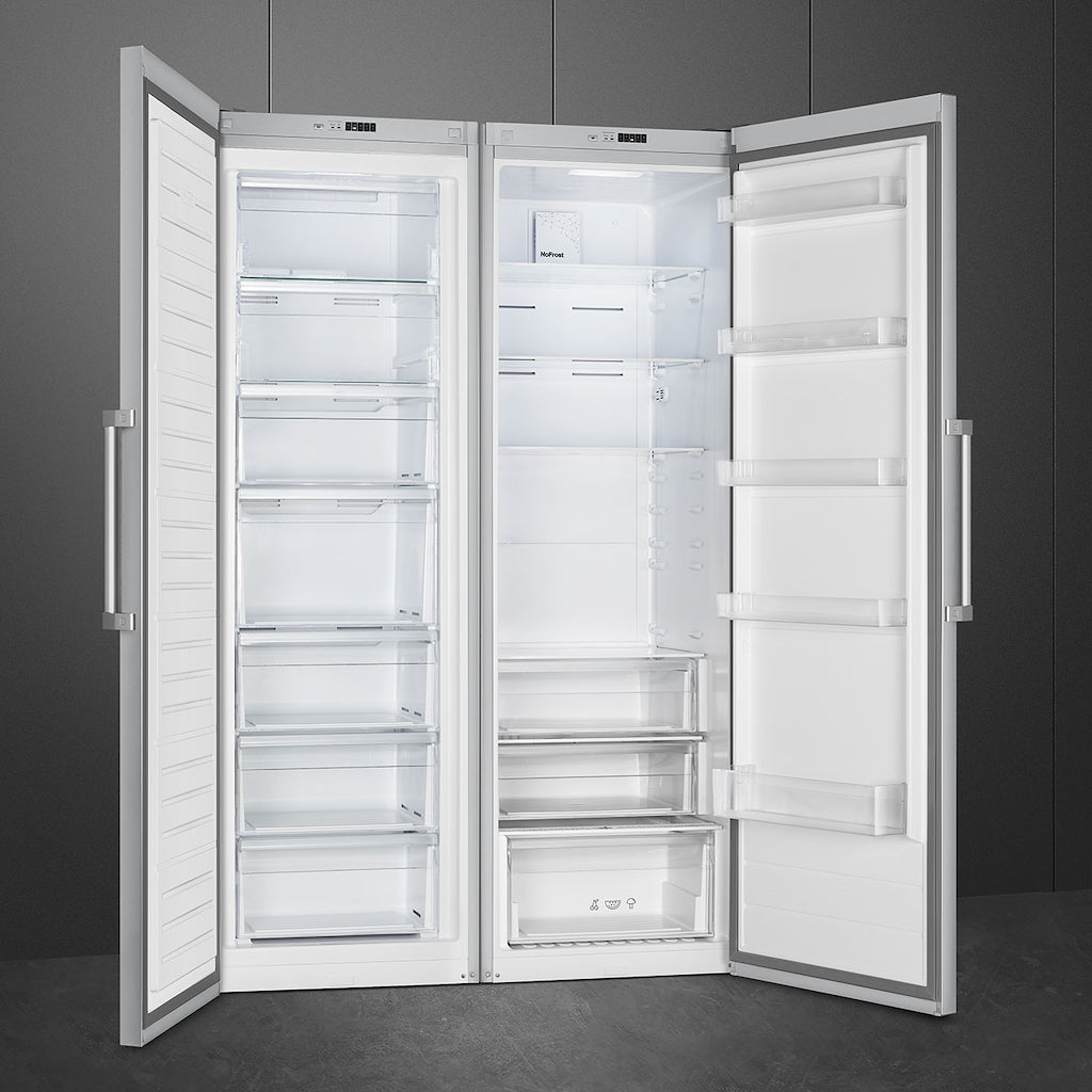 Smeg UKFS18EV2HX 60cm Larder Fridge, Stainless Steel