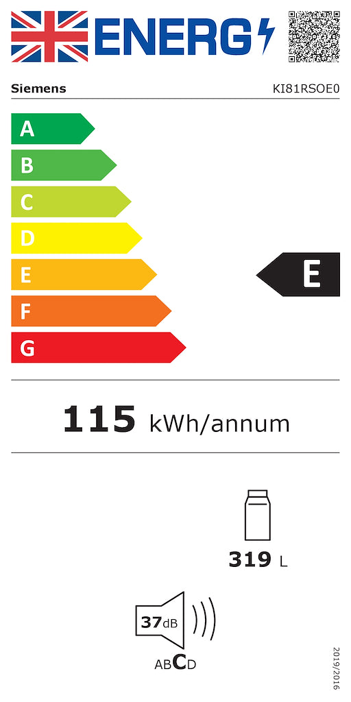 Siemens KI81RSOE0, Built-in fridge