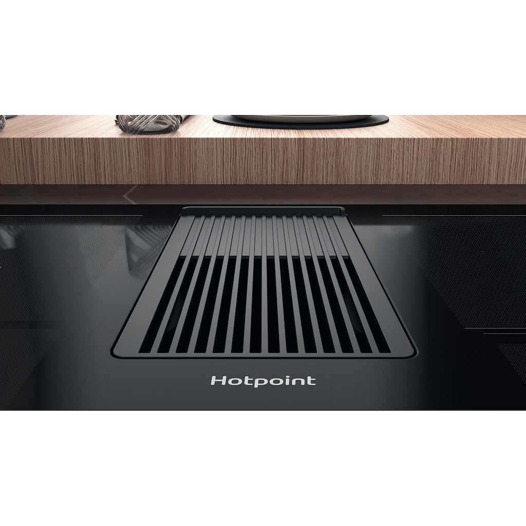 Hotpoint PVH92BK 90cm Vented Induction Hob with Downdraft