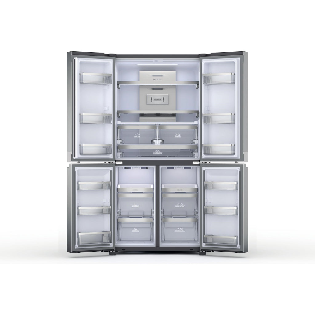Hotpoint HQ9 M2L UK Active 4 Door Fridge Freezer - Stainless Steel