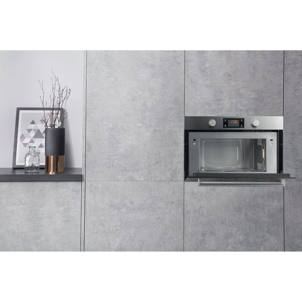 Hotpoint MD 344 IX H Built-In Microwave - Stainless Steel
